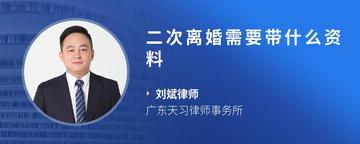 二次离婚需要带什么资料