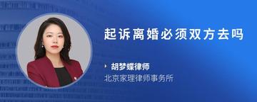 起诉离婚必须双方去吗