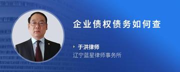企业债权债务如何查