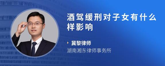 酒驾缓刑对子女有什么样影响