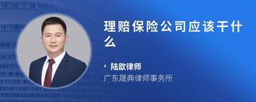 理赔保险公司应该干什么