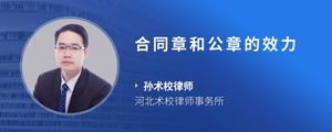 合同章和公章的效力