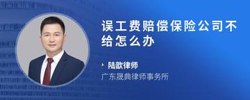 误工费赔偿保险公司不给怎么办